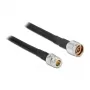 Delock Antenna Extension Cable N Male to N Female, 10m, Coax, Black, Outdoor (13029)