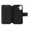 Leather case for iPhone 16, black