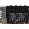 JOY-IT RPI CASE ALU07F - Enclosure for Raspberry Pi 4, Alu, Fan, black (RB-ALUCASEP4+07FAN)