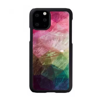 Protective smartphone case iKins for iPhone 11 Pro with water flower design, black