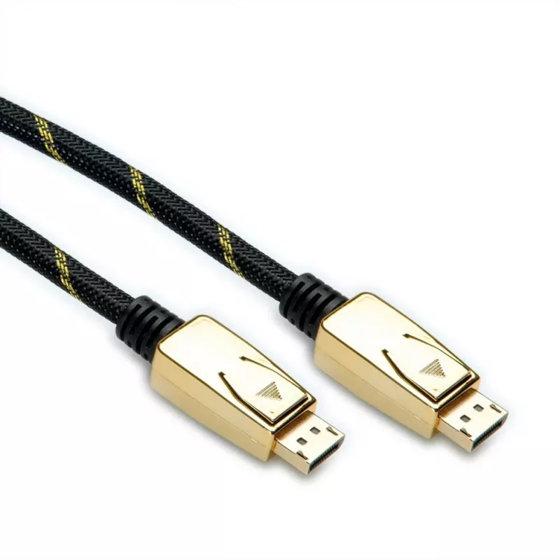 ROLINE 11.04.5921 DisplayPort-Cable 2 m Black - Gold (11.04.5921)