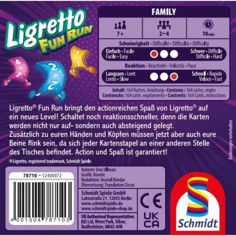 Ligretto Fun Run, Card Game