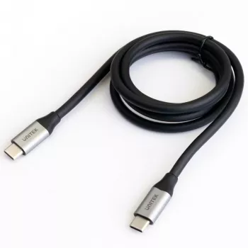 USB C to C data and charging cable Unitek C14082ABK 1 m, USB 3.2 Gen 2 (10 Gbit/s), 100 W PD, black
