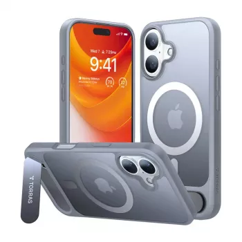 Case Torras Pstand Series for iPhone 16 Plus (Titanium gray)