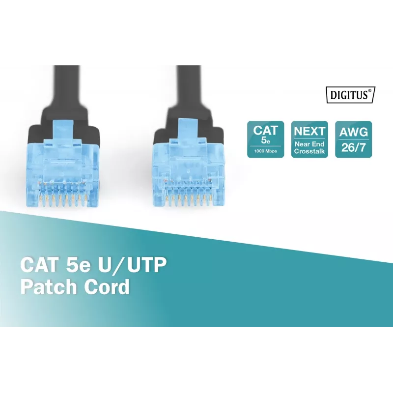 CAT 5e U-UTP patch cable 10m black