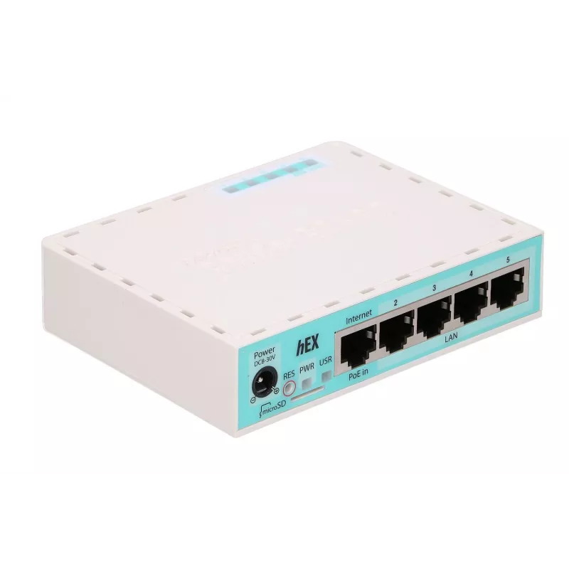 Mikrotik RB750GR3 wired router Gigabit Ethernet Turquoise, White