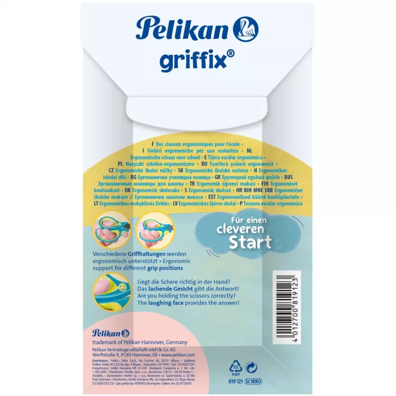 Pelikan Griffix Universal straight cut Blue - Pink (819121)