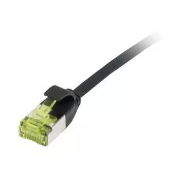 Patch Cable RJ45, CAT6A 500Mhz, 0,15m, black, U/FTP, slimline Round d=3,8mm, TPE/LSZH(Superflex), AWG32, with Cat.7 Raw Cable, Synergy 21 (S217310V3)