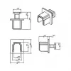 Socket safety cover DELOCK 64010, polypropylene, black, 12.2×15.2×12 mm, pack of 10