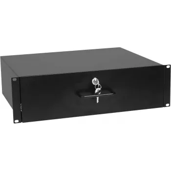 3U Rack Drawer with Lock Omnitronic 30100953 — rack-mounted storage drawer for 19 inch racks