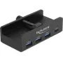 DeLOCK 64284 USB Hub Type-A 5000 Mbit/s Black