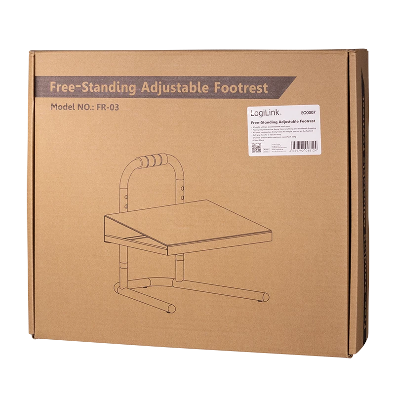 Foot Rest LogiLink EO0007 Black