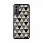 Protective phone case iKins for Samsung Galaxy S21+ — pyramid pattern, black