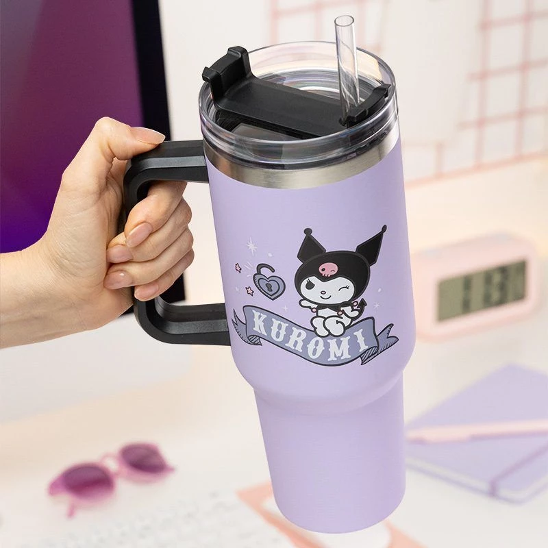 Paladone Hello Kitty Kuromi 900ml Insulated Cup and Straw