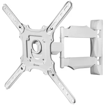Wall TV bracket ONKRON M4-W for 32 inch–65 inch (81–165 cm), tilting & swiveling, VESA up to 400×400, max load 35 kg, white