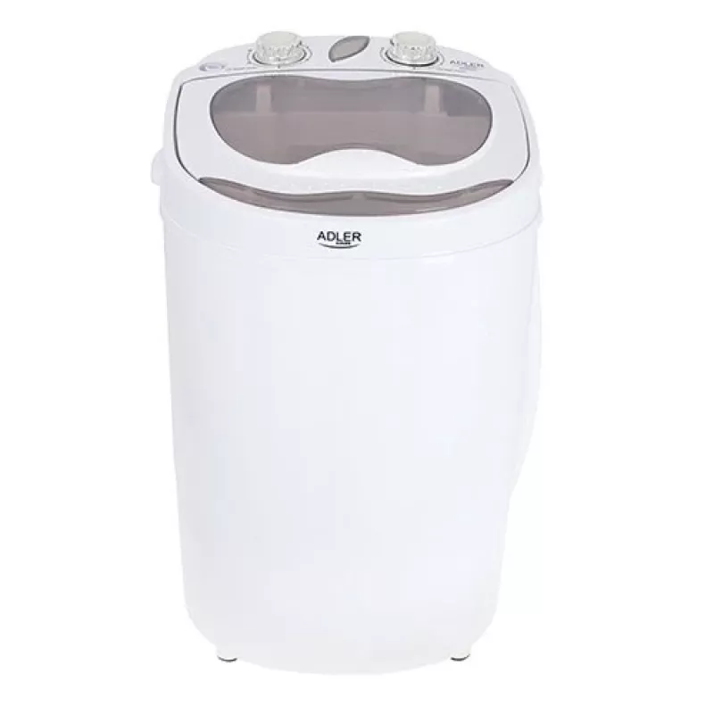 Top-load washing machine Adler AD 8055, portable 3 kg capacity, cream, rotary control, 150 W