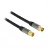 Coaxial Cable RG-6/U DeLOCK 88925 5 m IEC Black
