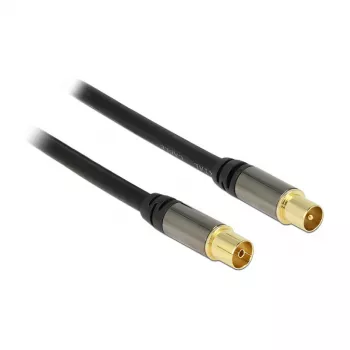 Coaxial Cable RG-6/U DeLOCK 88925 5 m IEC Black