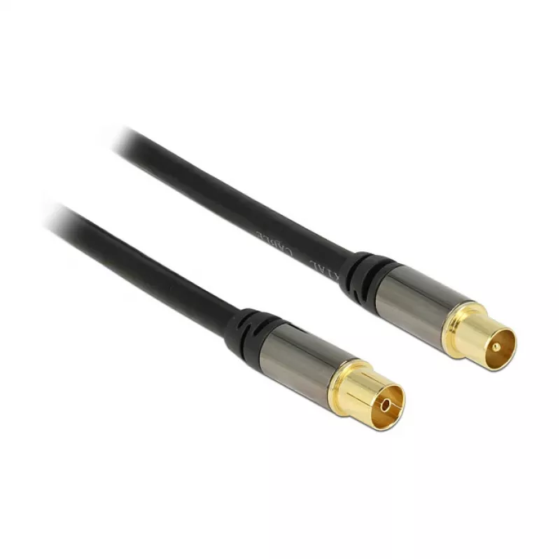 Coaxial Cable RG-6/U DeLOCK 88925 5 m IEC Black