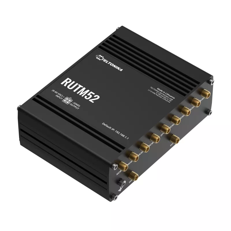 5G Router Teltonika RUTM52, 5x GbE, Dual SIM, eSIM, Wi-Fi 5