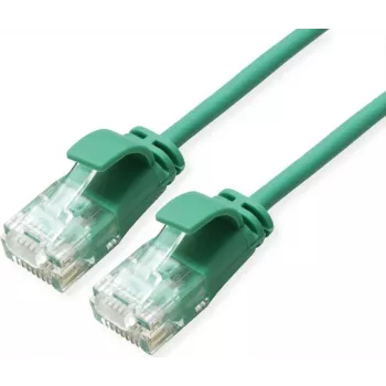 ROLINE GREEN UTP Patch Cable Cat.6A (Class EA), LSOH, slim, Green, 0,3 m (21.44.3931)