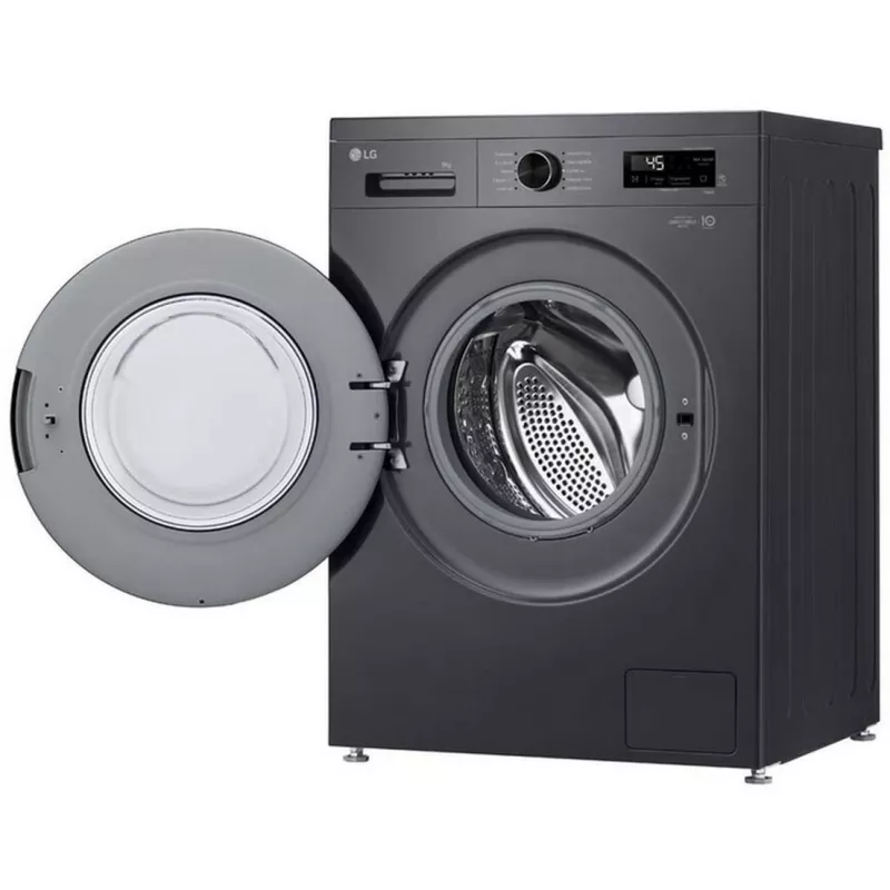 LG Washing machine | F4X1009NMB | Energy efficiency class A | Front loading | Washing capacity 9 kg | 1400 RPM | Depth 55 cm | Width 60 cm | Display | LED | Steam function | Direct
