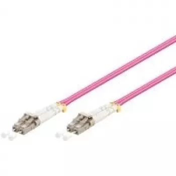 Fiber optic cable GOOBAY 95936 LC–LC multimode 50 µm, pink