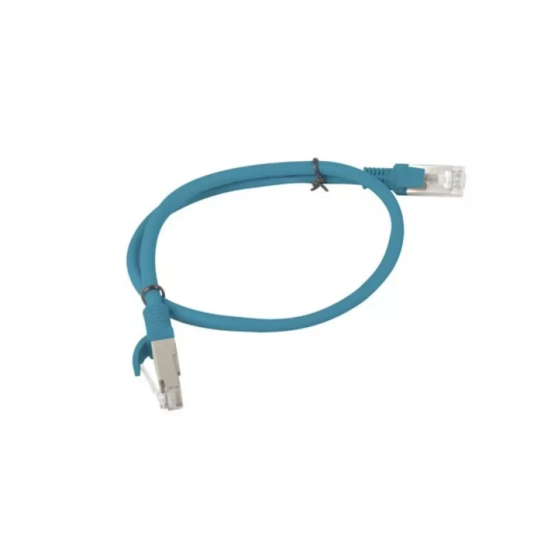 Networking cable LANBERG RJ-45 Cat5e PCU5-10CC-0050-B, 0.5 m, U/UTP, CCA, blue