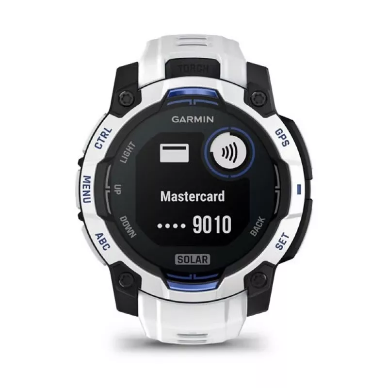 Smartwatch GARMIN Instinct 2 45 mm, MIP 0.9 inch (176×176), GPS, Solar, Silicone band Blue/White