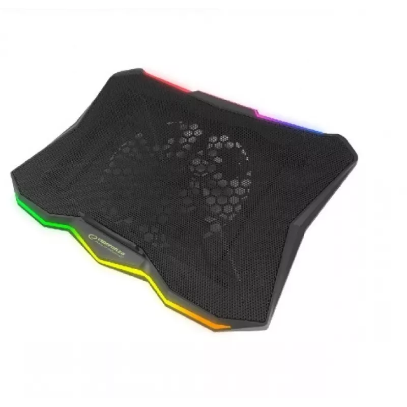 Laptop cooling pad ESPERANZA EGC110 for 17 inch (43.2 cm), 1 fan 18 cm, 800 RPM, 63 CFM, USB 2.0, black