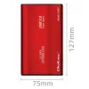 HDD/SSD enclosure QOLTEC 51860 for 2.5 inch SATA III drives, USB Type-A, 5 Gbit/s, aluminium, red