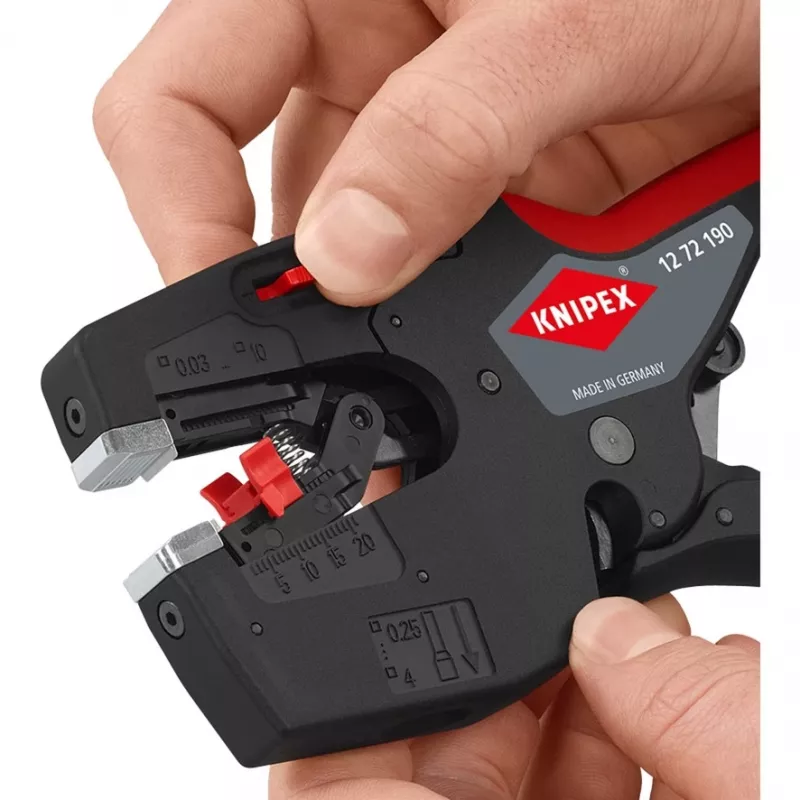 Knipex electrician's multi-tool NexStrip 12 72 190 SB – wire stripper and crimping tool