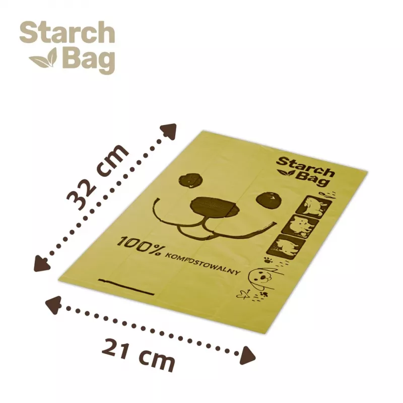 STARCH BAG - Dog poop bags - 1 x 15 pcs