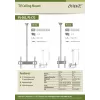 Sunne PL-C62 - Mounting Kit (Ceiling Mount) - for Flat Screen - Steel - Silver - Screen Size: 94-160 cm (37-63)