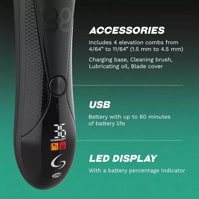 GA.MA GM6026 Eggo professional Body trimmer, Black | GA.MA