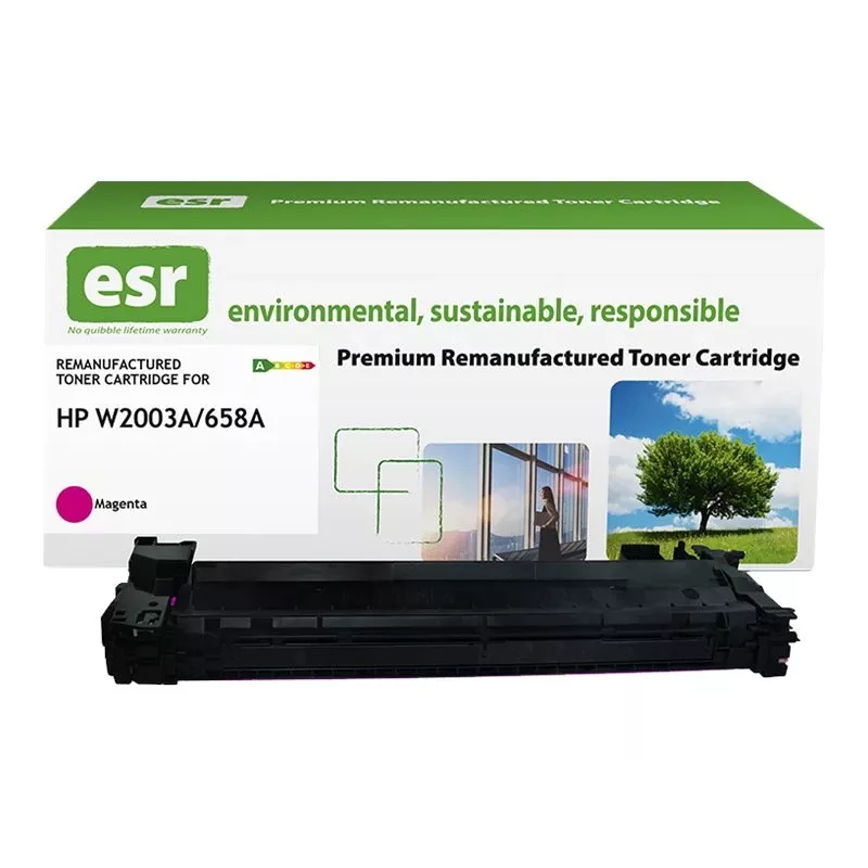 ESR Toner Cartridge compatible with HP W2003A (658A), Magenta, Remanufactured, 6000 pages
