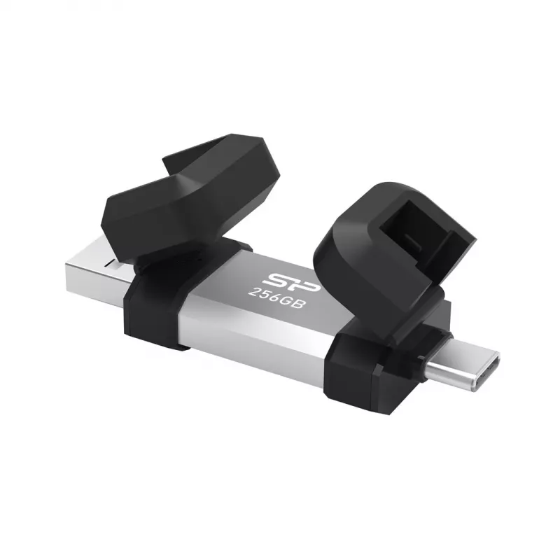 USB flash drive Silicon Power 256 GB USB Type-A / USB Type-C, USB 3.2 Gen 1, aluminium‑rubber cap