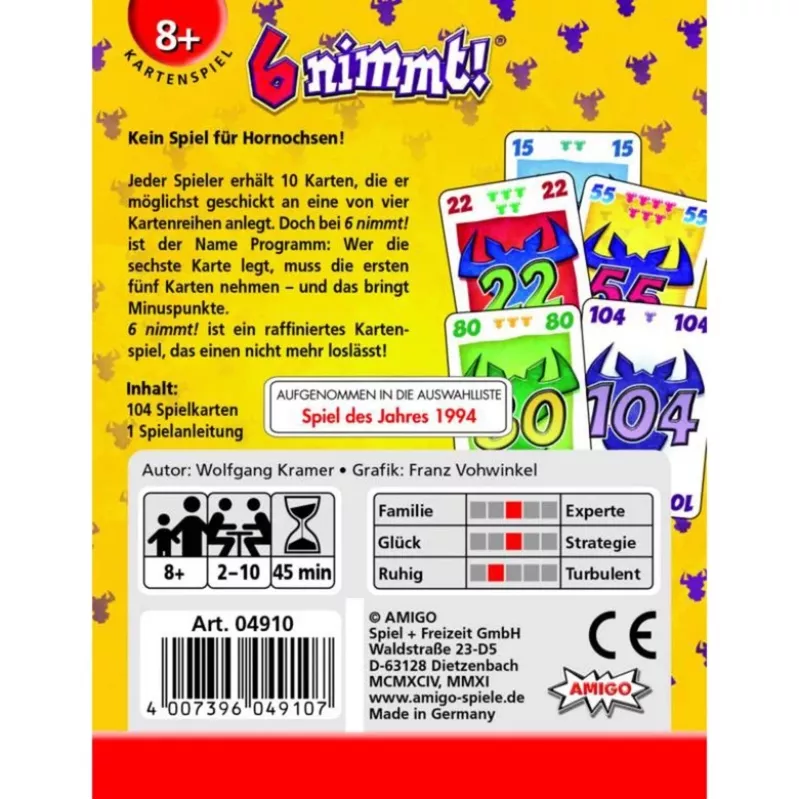 Amigo 6 nimmt!, Kartenspiel