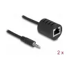 DeLOCK audio cable RJ-45 3.5mm Black 87858