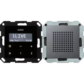 GIRA 228028 Radio Uhr Digital Anthracite - Black (228028)