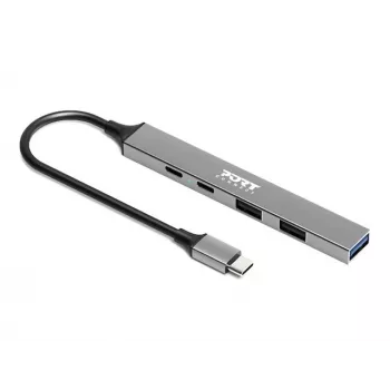 USB Hub Port Designs 900163 Type-C 5000 Mbit/s Silver