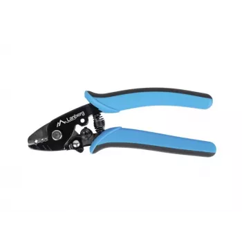 Cable stripper LANBERG NT-0105 — handheld wire stripper, weight 115 g, colours Black/Blue