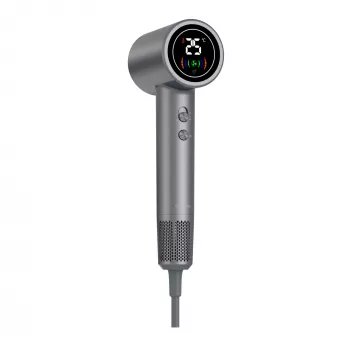 Hair dryer DENVER HDD-1400DGR 1400 W, grey, 110–240 V, 1.8 m cord, 25–75 °C, 70×89×280 mm
