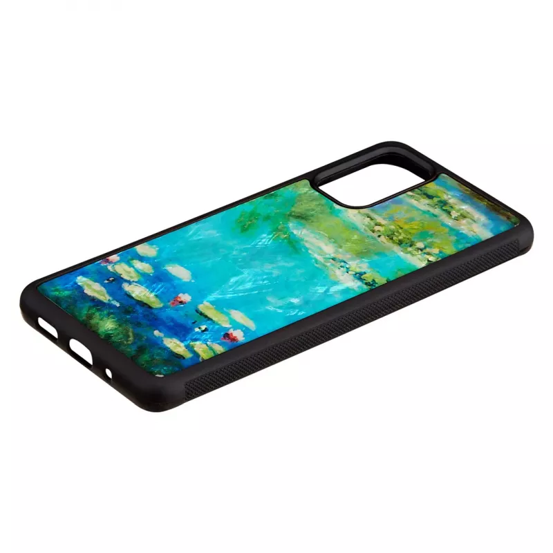 Phone case iKins for Samsung Galaxy S20+ — black water lilies design