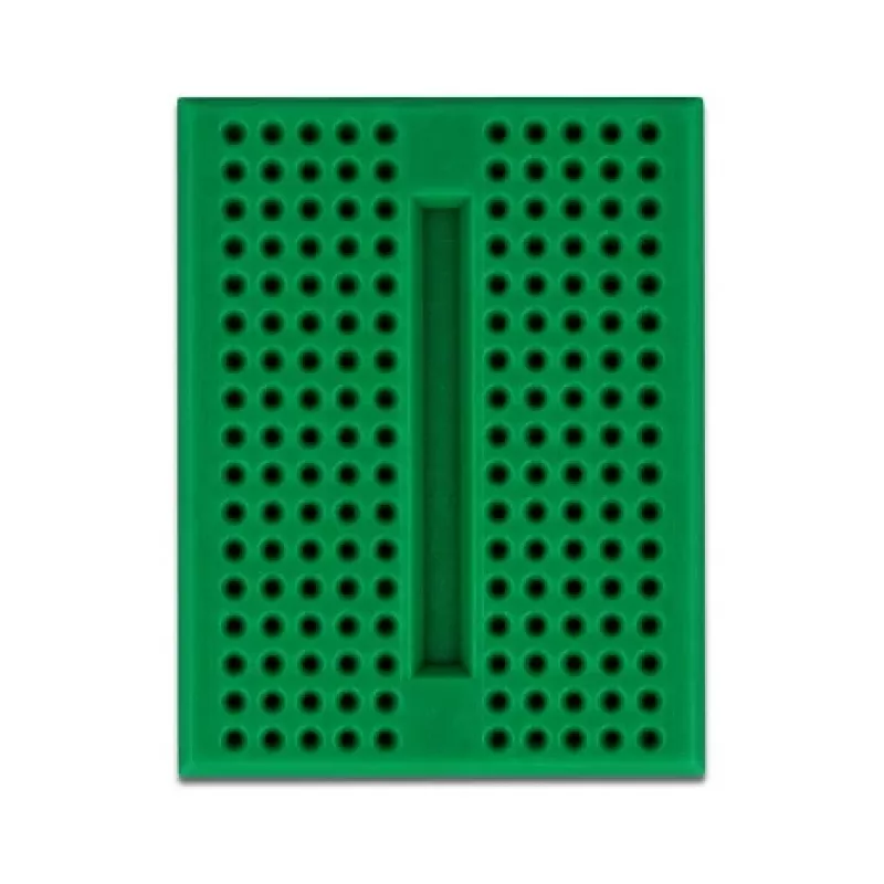 Breadboard DELOCK 18321 — solderless prototyping board, plastic, 36×46×10 mm, green