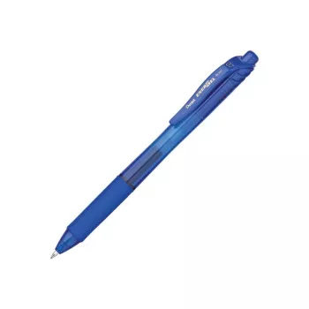 Pentel Energel X - Retractable Gel Pen - Blue - Blue - Translucent - Plastic - rubber - rubber - Ambidextrous