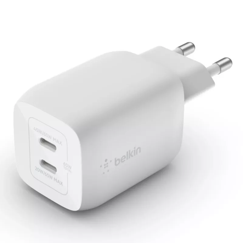 Charger Belkin WCH013vfWH Indoor AC Fast Charging for Laptop Smartphone Tablet