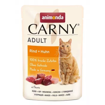 Wet cat food Animonda Carny Beef + Chicken Adult 85 g, grain-free, gluten-free, sachet
