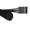 Fan hub DeepCool FH-04 — 20‑pin ATX to 4× 3‑pin Molex, 0.55 m cable, black