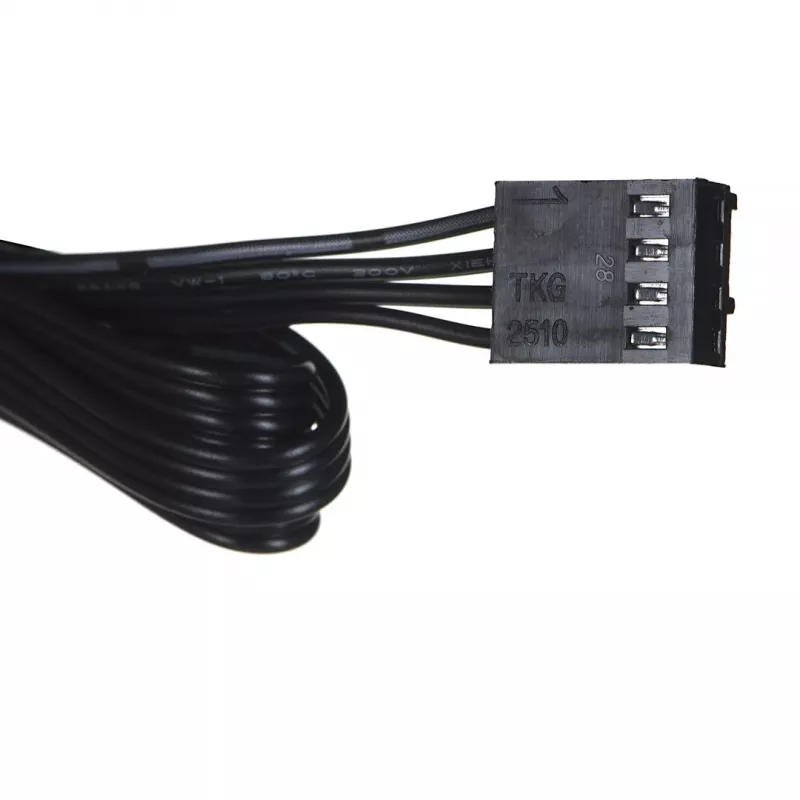 Fan hub DeepCool FH-04 — 20‑pin ATX to 4× 3‑pin Molex, 0.55 m cable, black